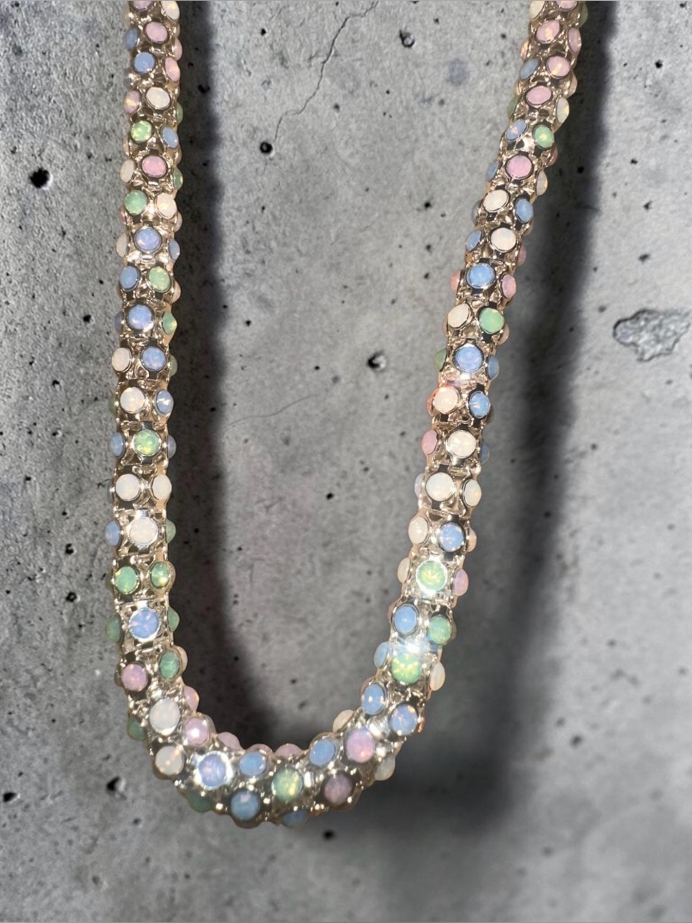 Napier Pastel Crystal collar Necklace